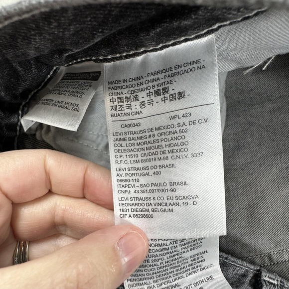 Levis Silvertab Carpenter Jeans Mens 40 Gray Denim Straight Workwear Baggy 40x30 - Picture 11 of 16